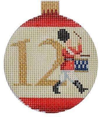 12 Days Baubles   12 Drummers Painted Canvas Kirk & Bradley  - 1