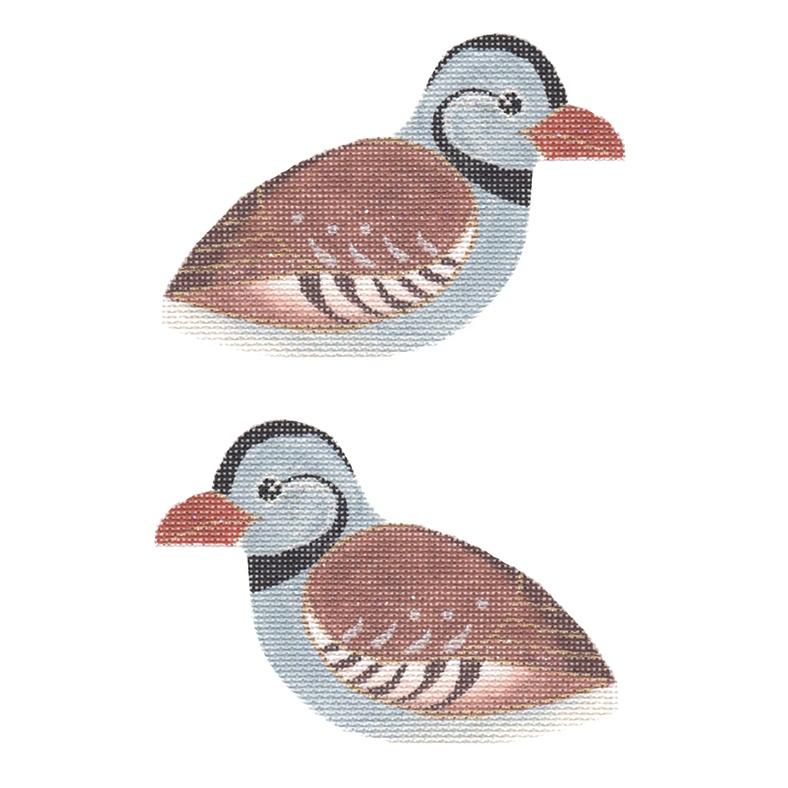12 Days Clip On Partridge Painted Canvas Labors of Love Needlepoint 
