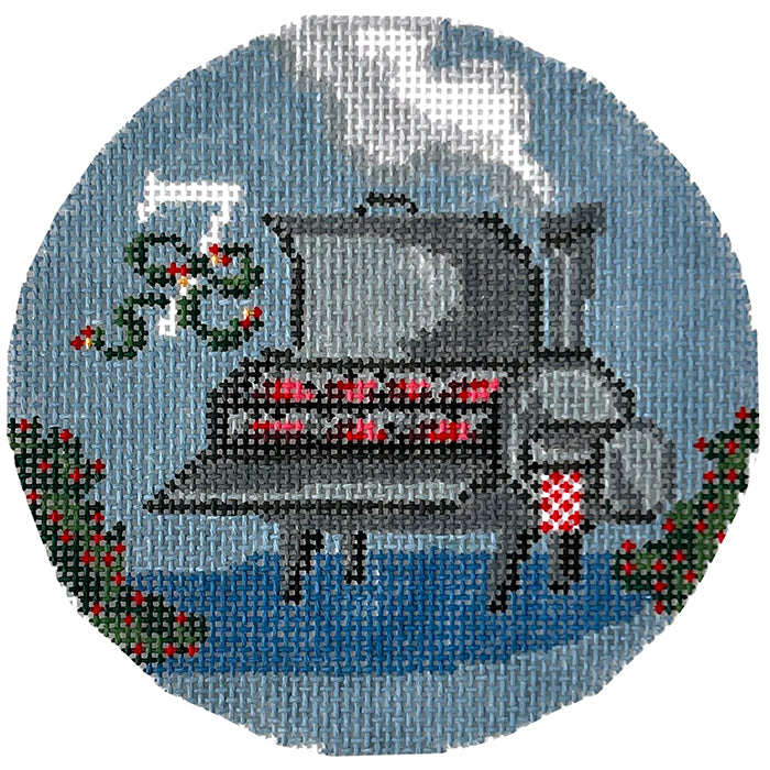 12 Days of Southern Christmas - Seven Briskets Smokin' Painted Canvas Wipstitch Needleworks 