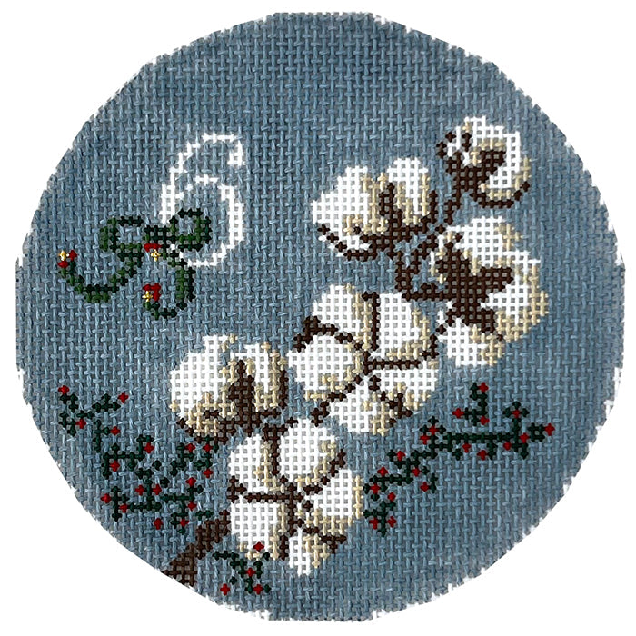 12 Days of Southern Christmas - Six Cotton Balls Growing Painted Canvas Wipstitch Needleworks 