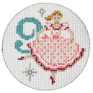 12 Days Round   9 Ladies Dancing Painted Canvas Alice Peterson Company 
