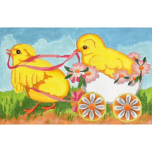 2 Chicks and an Egg Painted Canvas Raymond Crawford Designs 