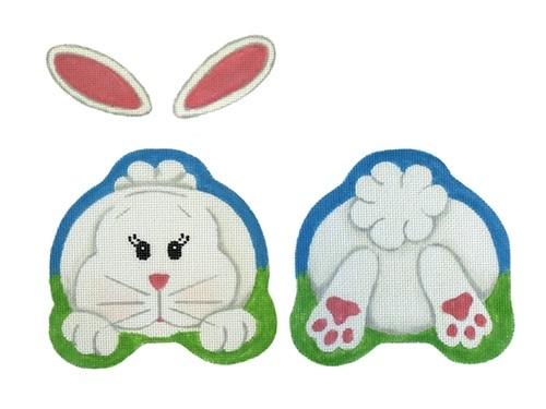 2 Sided Bunny Painted Canvas Pepperberry Designs 