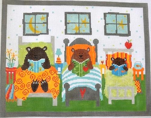 3 Bears Painted Canvas Pippin 