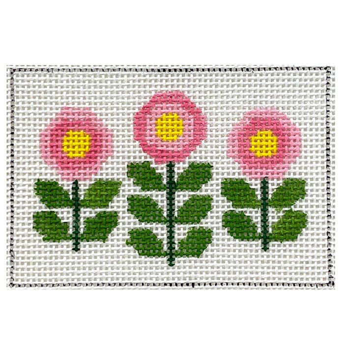3 Blooms in Pink Painted Canvas Patricia Sone  - 1