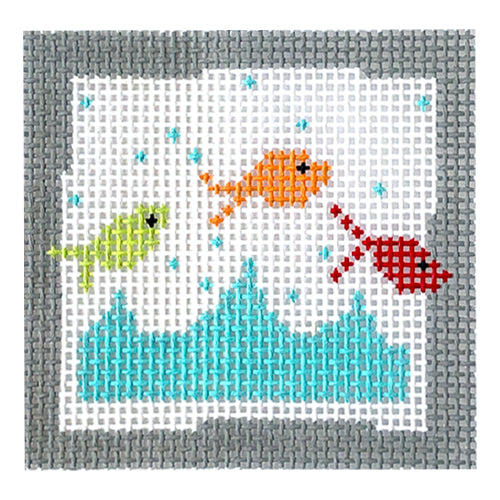 3 Fish Kit Painted Canvas Pippin 
