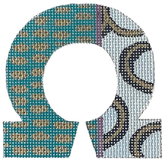 4" Greek Letter - Omega Painted Canvas Colors of Praise 