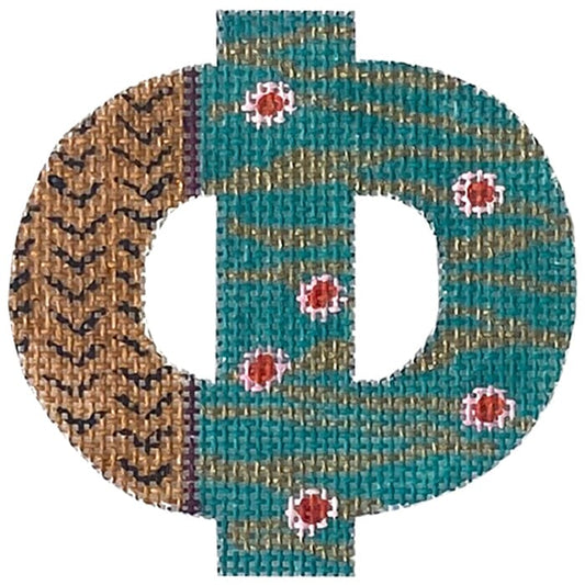 4" Greek Letter - Phi Painted Canvas Colors of Praise 