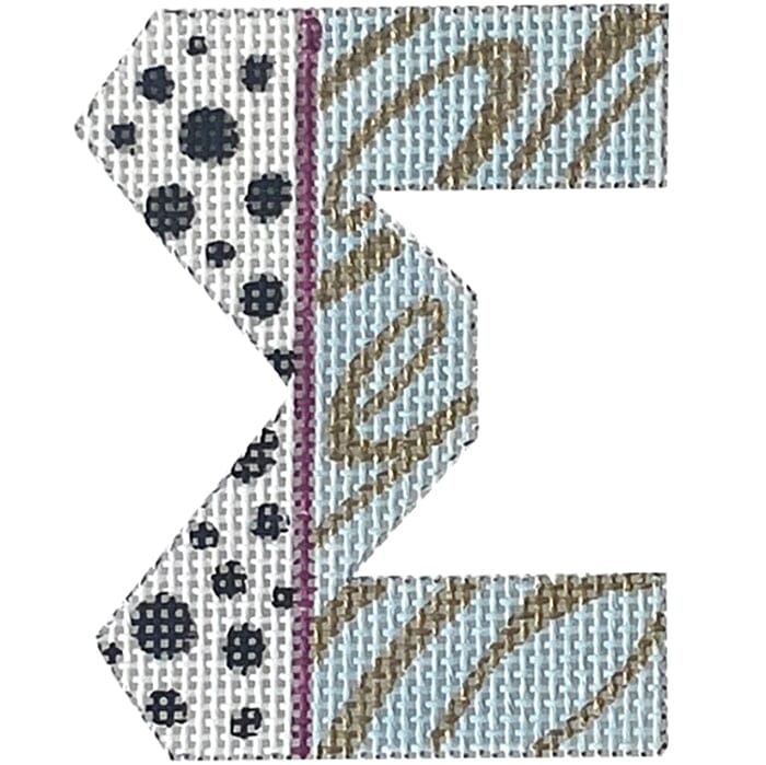 4" Greek Letter   Sigma Painted Canvas Colors of Praise 
