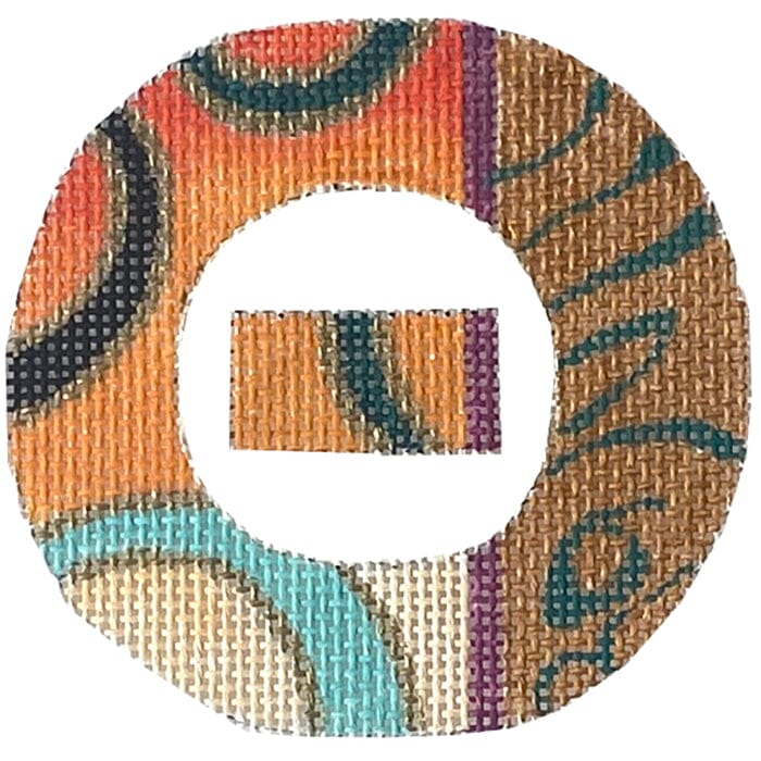 4" Greek Letter   Theta Painted Canvas Colors of Praise  - 1