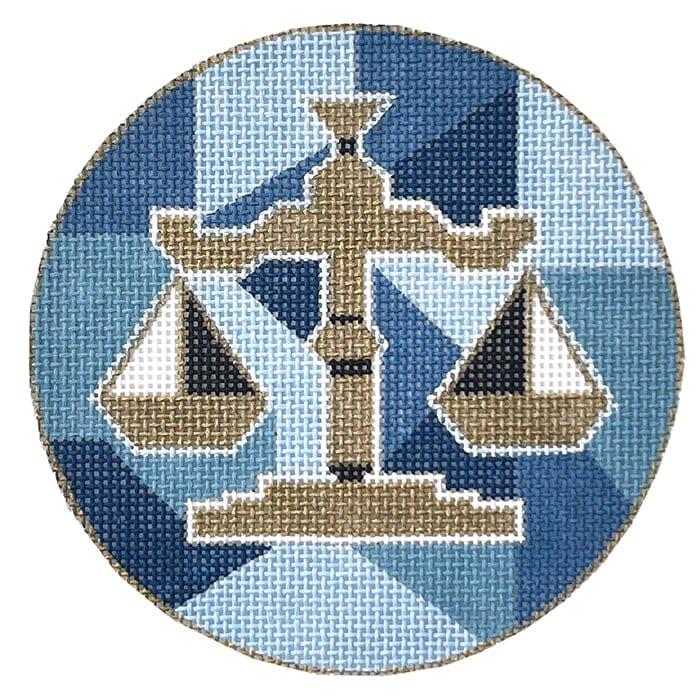 4 inch Scales of Justice Painted Canvas Melissa Prince Designs 