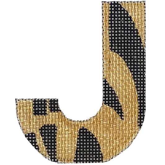 4" Letter J Painted Canvas Colors of Praise 