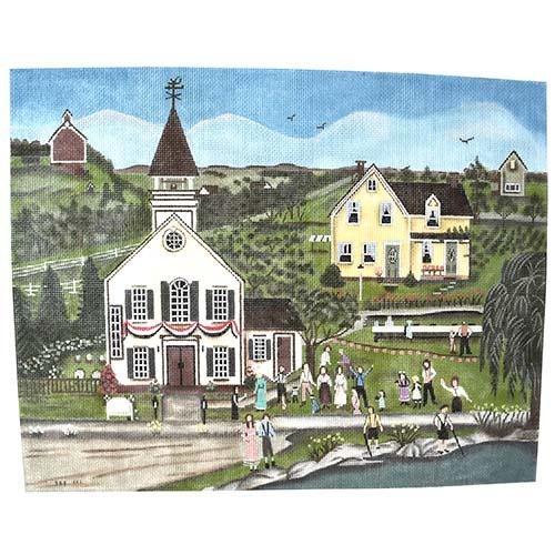 4th of July Picnic Painted Canvas PLD Designs 