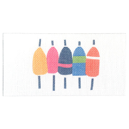 5 Buoys Multi Color Painted Canvas All About Stitching/The Collection Design 