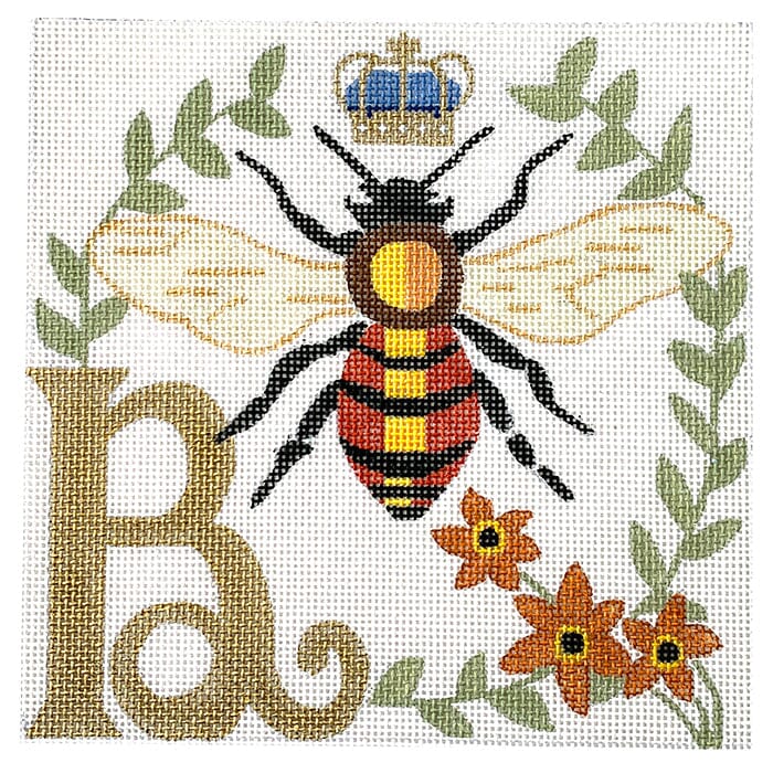 6x6 B for Bee Painted Canvas Melissa Prince Designs  - 1