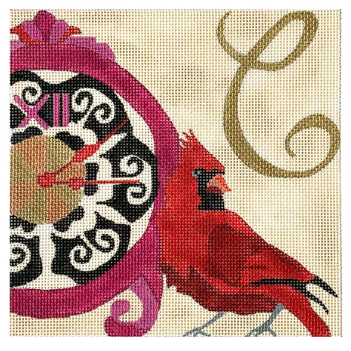 6x6 C for Cardinal Painted Canvas Melissa Prince Designs 