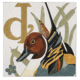 6x6 D for Duck Painted Canvas Melissa Prince Designs 

