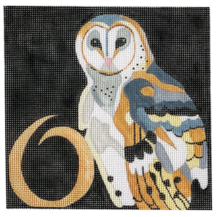 6x6 O for Owl Painted Canvas Melissa Prince Designs  - 1