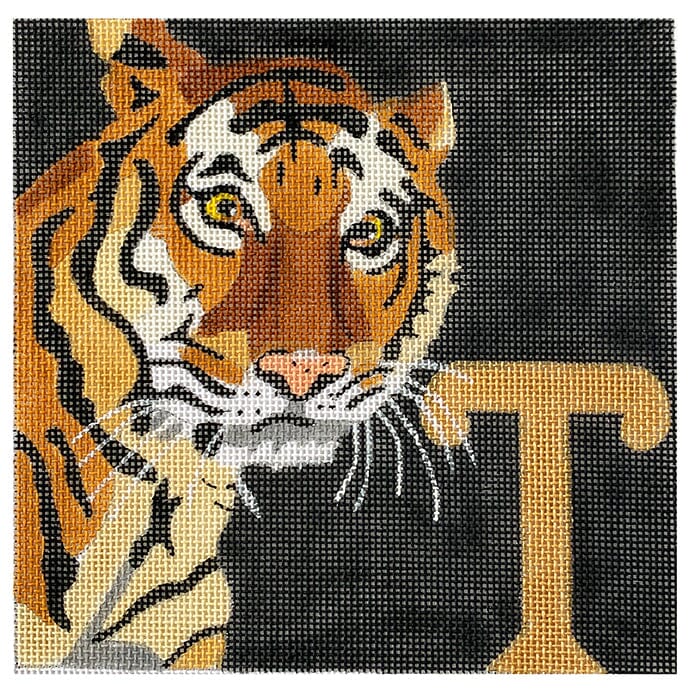 6x6 T for Tiger Painted Canvas Melissa Prince Designs 