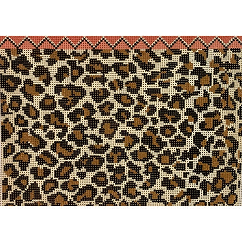 Leopard Print Clutch Needlepoint Canvas by Hello Tess
