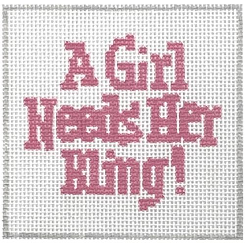 A Girl Needs her Bling Painted Canvas The Meredith Collection 