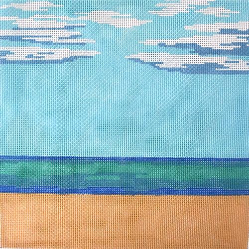 A Perfect Beach Day Painted Canvas Anne Fisher Needlepoint LLC 