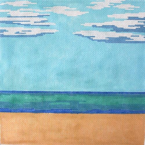 A Perfect Beach Day Painted Canvas Anne Fisher Needlepoint LLC  - 1