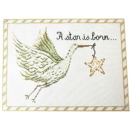 A Star is Born Painted Canvas The Plum Stitchery 