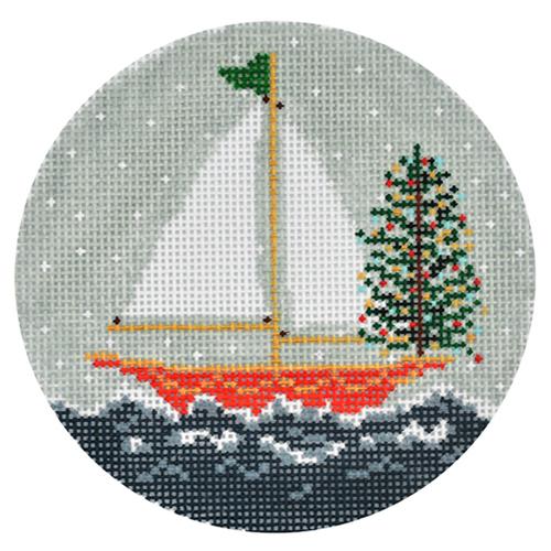 A -wassailing Ornament Painted Canvas The Plum Stitchery 
