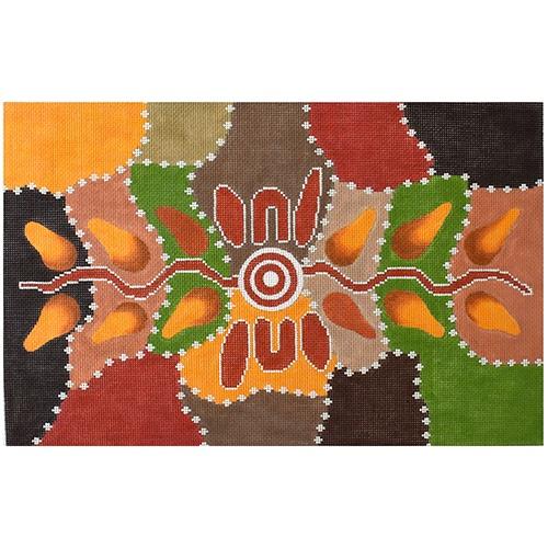 Aborigonal Art Painted Canvas Unique New Zealand Design  - 1