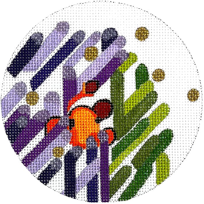 Abstract Clownfish Ornament Painted Canvas Melissa Prince Designs 
