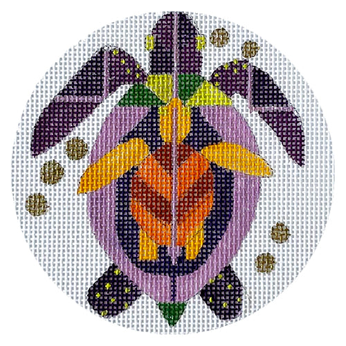 Abstract Sea Turtles Ornament Painted Canvas Melissa Prince Designs 
