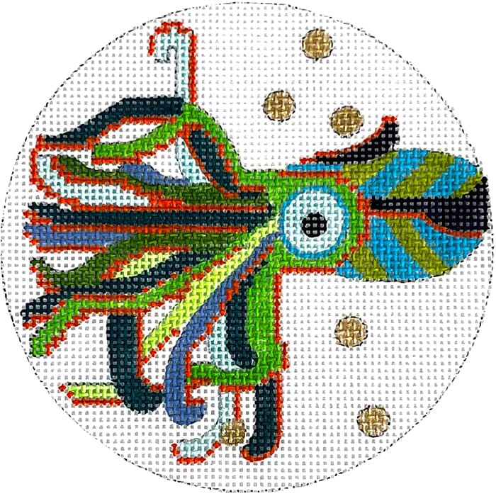 Abstract Squid Ornament Painted Canvas Melissa Prince Designs 
