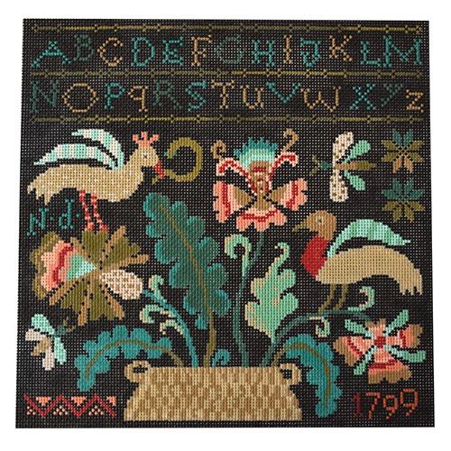 Abundant Garden   Night Painted Canvas Birds of a Feather  - 1
