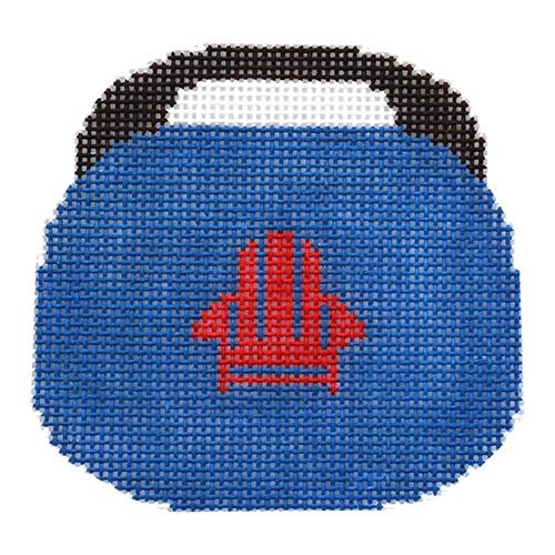 Adirondack Chair   Red Chair on Navy Painted Canvas Kristine Kingston 
