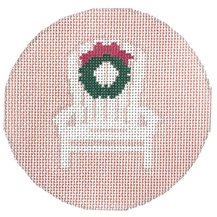 Adirondack Chair with Wreath on Pink Painted Canvas Kristine Kingston  - 1