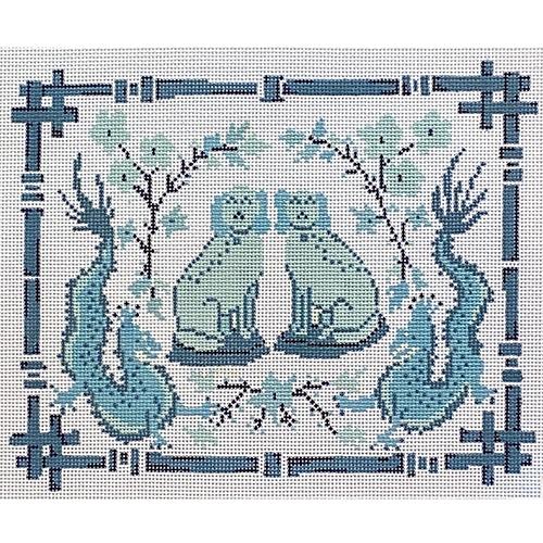 Adrich and Madame De Bleu Painted Canvas The Plum Stitchery 
