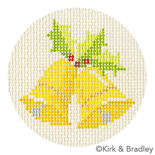 Advent Ornaments   Bells Painted Canvas Kirk & Bradley 
