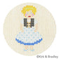Advent Ornaments - Doll Painted Canvas Kirk & Bradley 