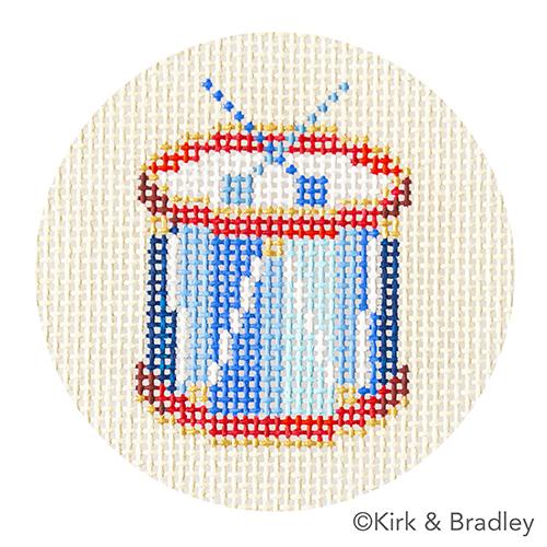 Advent Ornaments   Drum Painted Canvas Kirk & Bradley 
