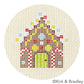 Advent Ornaments - Gingerbread House Painted Canvas Kirk & Bradley 