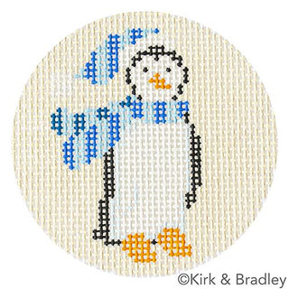 Advent Ornaments   Penguin Painted Canvas Kirk & Bradley 
