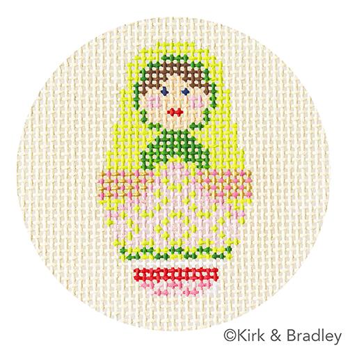 Advent Ornaments - Russian Doll Painted Canvas Kirk & Bradley 