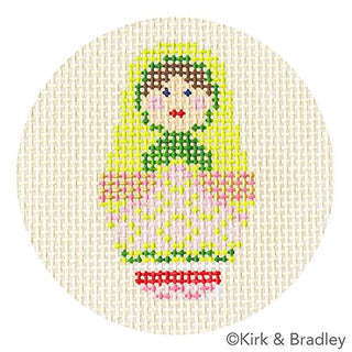 Advent Ornaments   Russian Doll Painted Canvas Kirk & Bradley 
