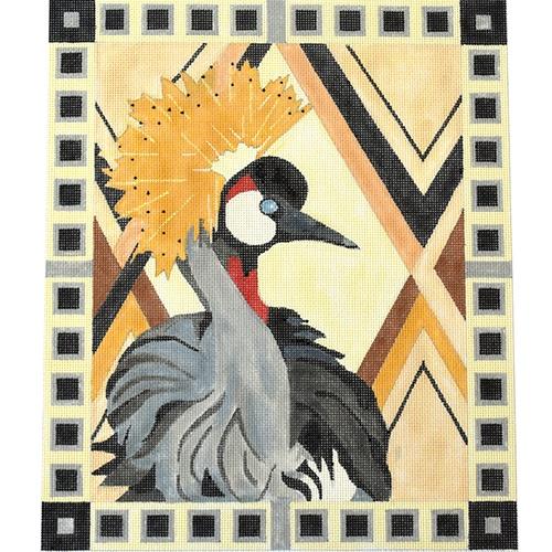 African Crane Painted Canvas Melissa Prince Designs 