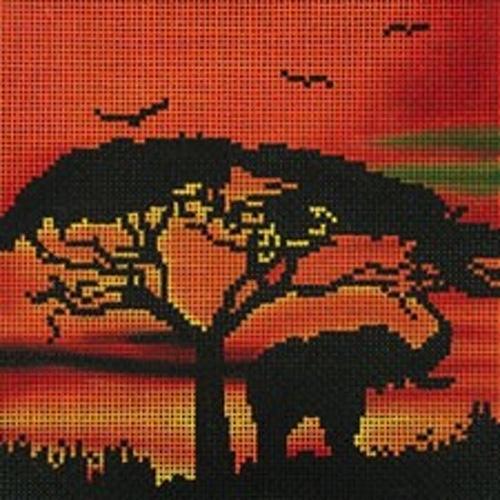 African Sunset Painted Canvas Vallerie Needlepoint Gallery  - 1