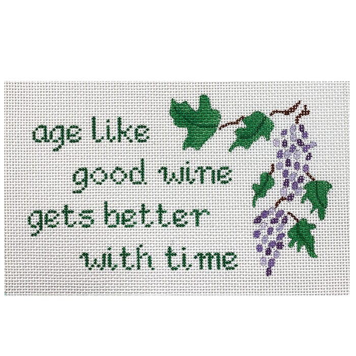 Age Like Good Wine Painted Canvas All About Stitching/The Collection Design 