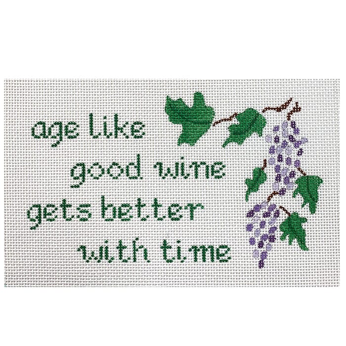 Age Like Good Wine Painted Canvas All About Stitching/The Collection Design  - 1