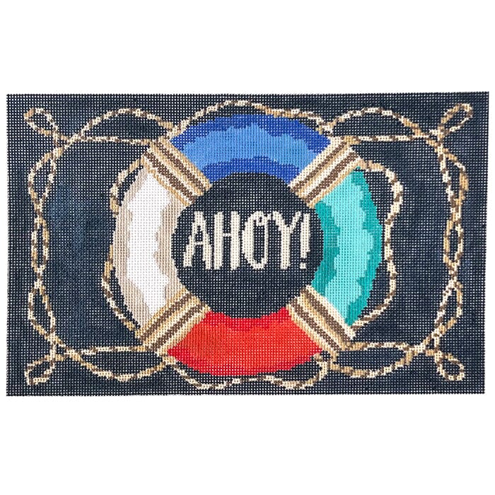 Ahoy! Saying Painted Canvas CBK Needlepoint Collections  - 1