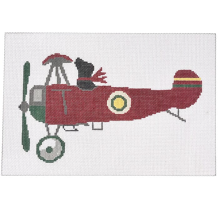 Airborne Black Lab Painted Canvas CBK Needlepoint Collections  - 1